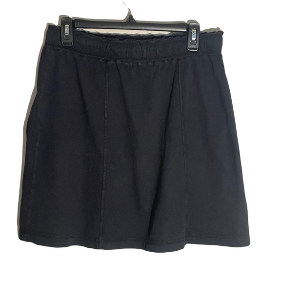 Fresh Produce Black Mini Skirt with Pockets drawstring elastic waist size M - Picture 2 of 5